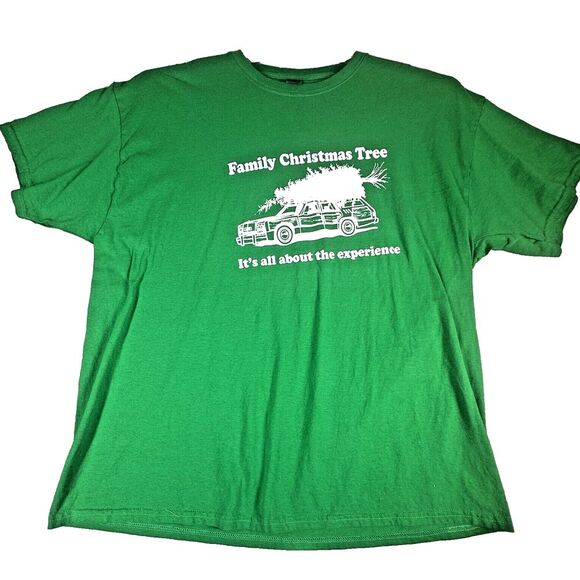 Gildan Other - Christmas T Shirt 2XL Unisex Green Gildan Heavy Cotton Christmas Vacation Movie